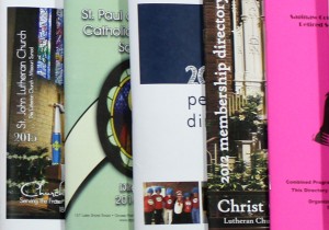 A selection of printed Cathedral Directories publications